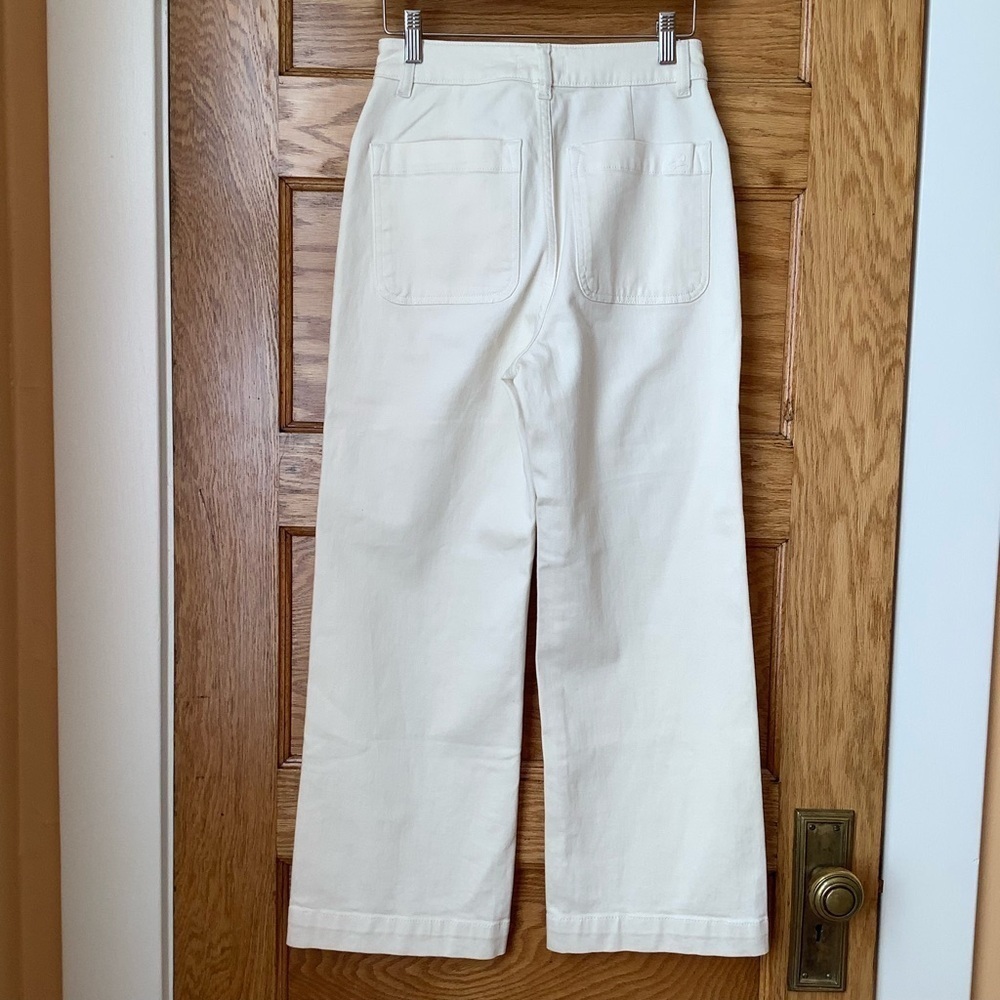 DL1961 Hepburn High Rise Wide Leg Ankle Jeans White Eggshell 25 EUC - Picture 5 of 16